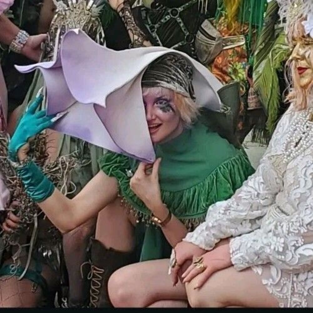 Handmade Brebitz Studios Giant Datura Headpiece Halloween
